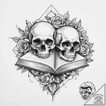 Tattoo sketch hands with a book, tattoo flash… – tattoo sketch (№1756022085_0, 24.08.2025 07:54) — tattoovalue.net