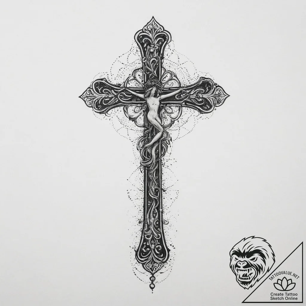 Tattoo sketch venus symbol, artistic tattoo s... - tattoo sketch (№1756022292_0, 24.08.2025 07:58) — tattoovalue.net