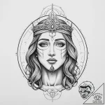 Tattoo sketch holy scene, ink illustration fo… – tattoo sketch (№1756022895_0, 24.08.2025 08:08) — tattoovalue.net