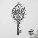 Tattoo sketch hands with a key, artistic tatt… – tattoo sketch (№1756023092_0, 24.08.2025 08:11) — tattoovalue.net