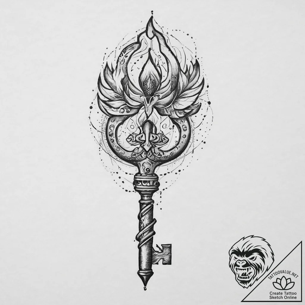 Tattoo sketch hands with a key, artistic tatt... - tattoo sketch (№1756023092_0, 24.08.2025 08:11) — tattoovalue.net