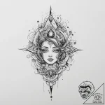 Tattoo sketch cosmic person, artistic tattoo… – tattoo sketch (№1756024690_0, 24.08.2025 08:38) — tattoovalue.net