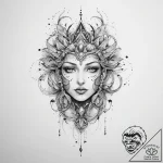 Tattoo sketch mystical character, concept art… – tattoo sketch (№1756025091_0, 24.08.2025 08:44) — tattoovalue.net