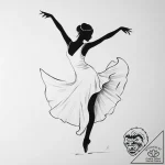 Tattoo sketch dancer a ballroom dancer silhou… – tattoo sketch (№1756025296_0, 24.08.2025 08:48) — tattoovalue.net