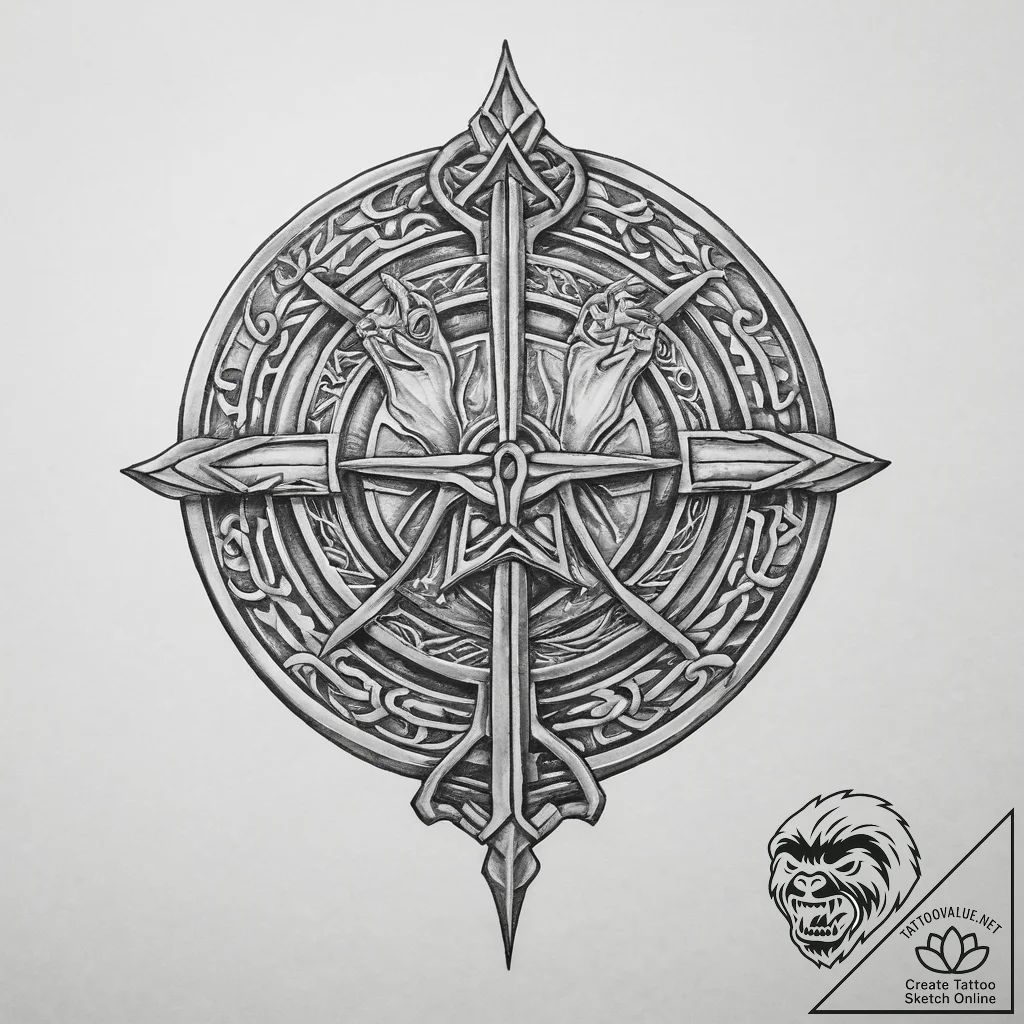 Tattoo sketch hieroglyphic symbol for "honor"... - tattoo sketch (№1756025694_0, 24.08.2025 08:54) — tattoovalue.net