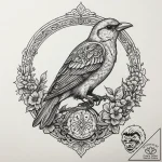 Tattoo sketch bench with a bird, ink illustra… – tattoo sketch (№1756026088_0, 24.08.2025 09:01) — tattoovalue.net