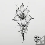 Tattoo sketch gladiolus, tattoo flash sheet d… – tattoo sketch (№1756026688_0, 24.08.2025 09:11) — tattoovalue.net