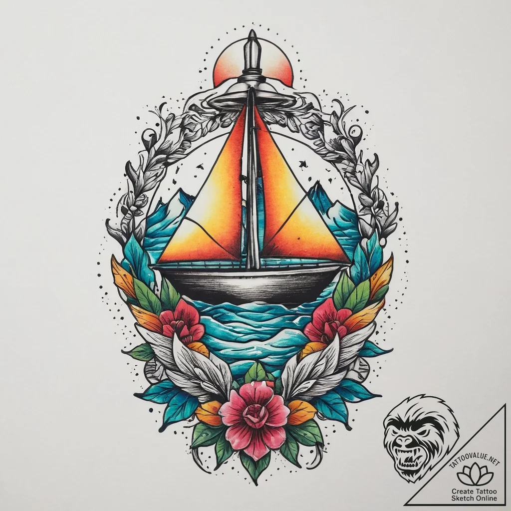 Tattoo sketch valley, artistic tattoo sketch,... - tattoo sketch (№1756028701_0, 24.08.2025 09:45) — tattoovalue.net