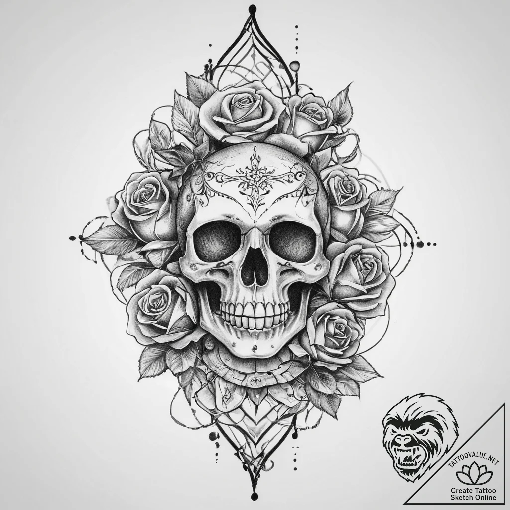 Tattoo sketch divine character, artistic tatt... - tattoo sketch (№1756029297_0, 24.08.2025 09:54) — tattoovalue.net