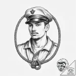 Tattoo sketch soldier with a rope, tattoo ske… – tattoo sketch (№1756029705_0, 24.08.2025 10:01) — tattoovalue.net