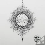 Tattoo sketch cosmic land, tattoo line art, d… – tattoo sketch (№1756030910_0, 24.08.2025 10:21) — tattoovalue.net