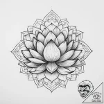 Tattoo sketch lotus flower, ink illustration… – tattoo sketch (№1756031109_0, 24.08.2025 10:25) — tattoovalue.net