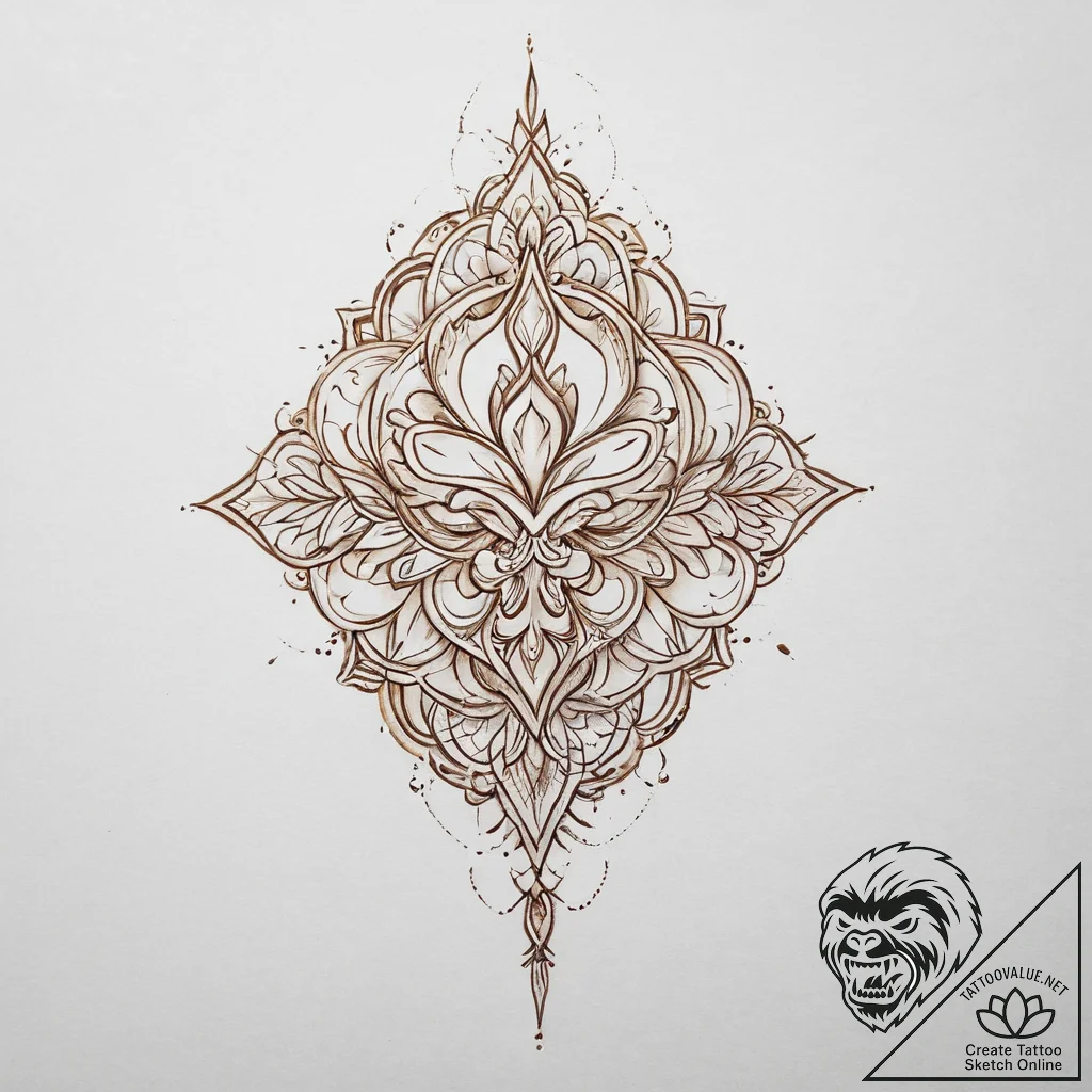 Tattoo sketch gold - tattoo sketch (№1756031514_0, 24.08.2025 10:31) — tattoovalue.net