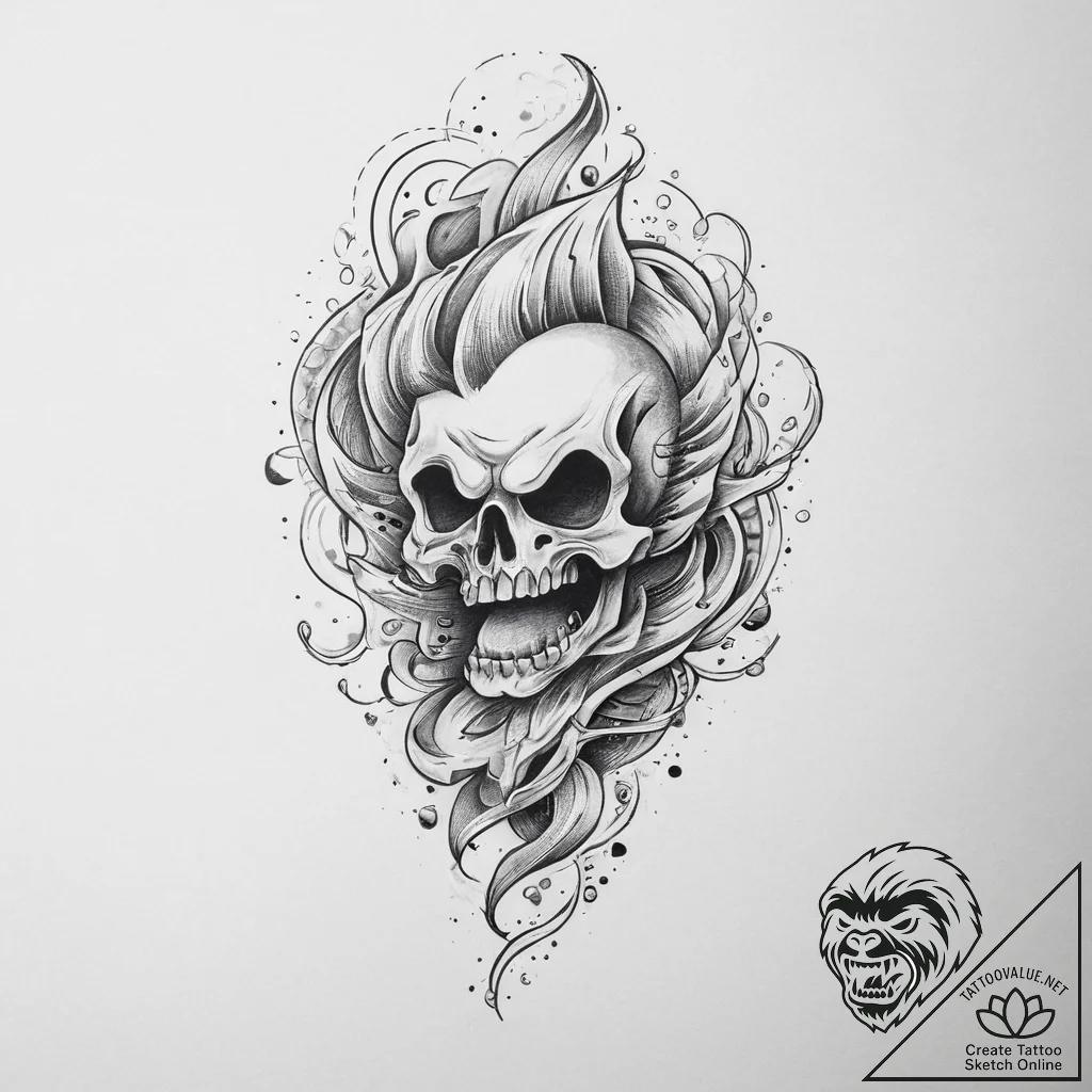 Tattoo sketch element, ink illustration for t... - tattoo sketch (№1756031910_0, 24.08.2025 10:38) — tattoovalue.net