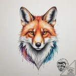 Tattoo sketch fox, tattoo line art, on a clea… – tattoo sketch (№1756032114_0, 24.08.2025 10:41) — tattoovalue.net