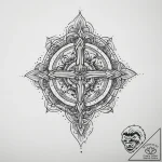 Tattoo sketch blessed ground – tattoo sketch (№1756032527_0, 24.08.2025 10:48) — tattoovalue.net