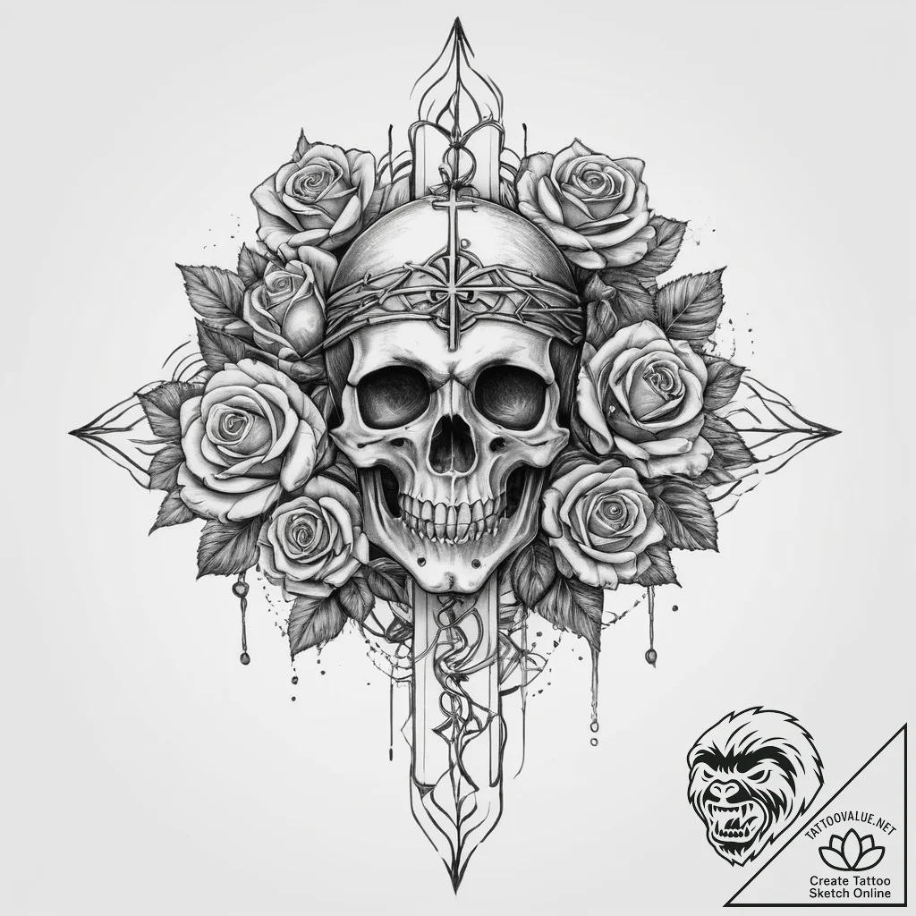 Tattoo sketch holy sage, artistic tattoo sket... - tattoo sketch (№1756033542_0, 24.08.2025 11:05) — tattoovalue.net
