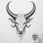 Tattoo sketch tiefling horns – tattoo sketch (№1756035742_0, 24.08.2025 11:42) — tattoovalue.net