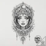 Tattoo sketch cosmic land, artistic tattoo sk… – tattoo sketch (№1756036544_0, 24.08.2025 11:55) — tattoovalue.net