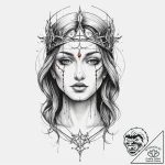 Tattoo sketch holy scene, tattoo sketch desig… – tattoo sketch (№1756038528_0, 24.08.2025 12:28) — tattoovalue.net