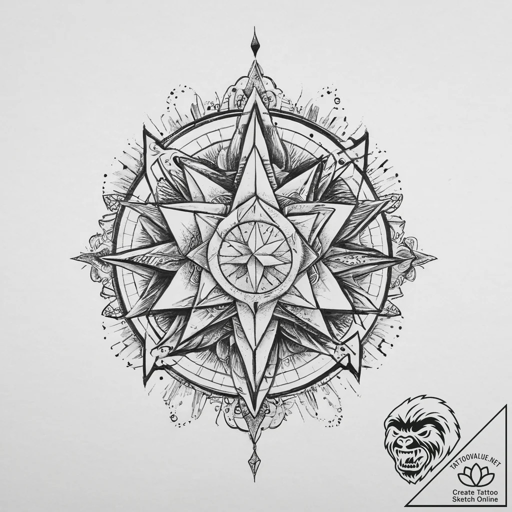 Tattoo sketch hieroglyphic symbol for "fortun... - tattoo sketch (№1756039518_0, 24.08.2025 12:45) — tattoovalue.net