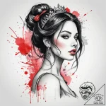 Tattoo sketch princess tattoo, ink illustrati… – tattoo sketch (№1756039720_0, 24.08.2025 12:48) — tattoovalue.net