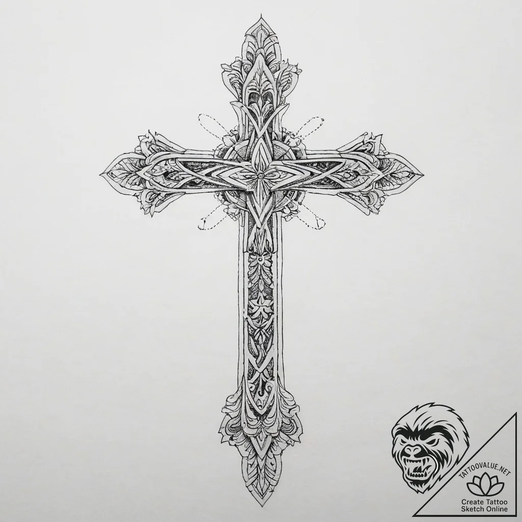 Tattoo sketch end, tattoo drawing outline, vi... - tattoo sketch (№1756039918_0, 24.08.2025 12:51) — tattoovalue.net