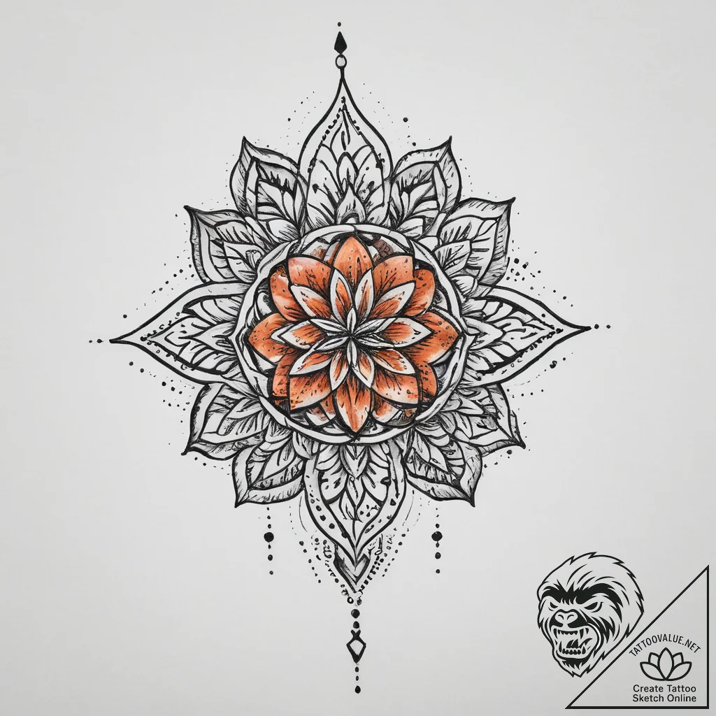 Tattoo sketch orange - tattoo sketch (№1756040709_0, 24.08.2025 13:05) — tattoovalue.net