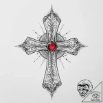 Tattoo sketch ruby, ink illustration for tatt… – tattoo sketch (№1756040906_0, 24.08.2025 13:08) — tattoovalue.net