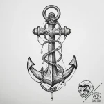 Tattoo sketch узор с якорем – tattoo sketch (№1756041106_0, 24.08.2025 13:11) — tattoovalue.net