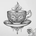 Tattoo sketch teacup tattoo, artistic tattoo… – tattoo sketch (№1756042884_0, 24.08.2025 13:41) — tattoovalue.net