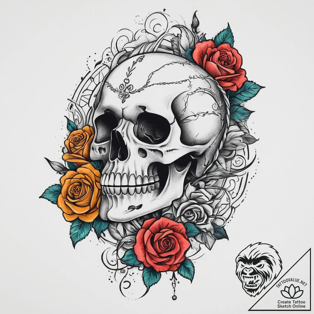 Tattoo sketch braid, concept art for tattoo,... - tattoo sketch (№1756043672_0, 24.08.2025 13:54) — tattoovalue.net