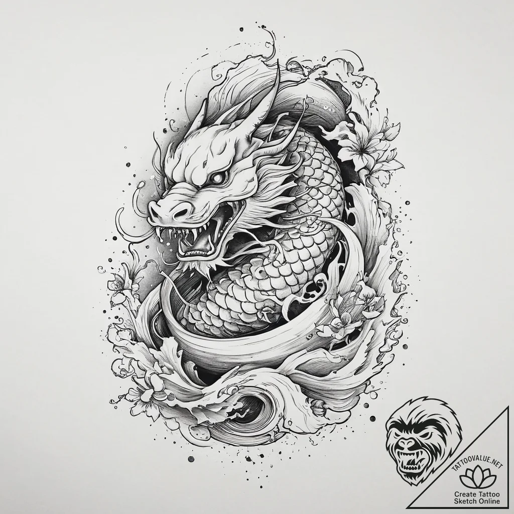 Tattoo sketch holy scene, ink illustration fo... - tattoo sketch (№1756044273_0, 24.08.2025 14:04) — tattoovalue.net