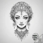 Tattoo sketch divine character, tattoo drawin… – tattoo sketch (№1756045064_0, 24.08.2025 14:17) — tattoovalue.net