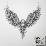 Tattoo sketch trainers with a wing – tattoo sketch (№1756045659_0, 24.08.2025 14:27) — tattoovalue.net