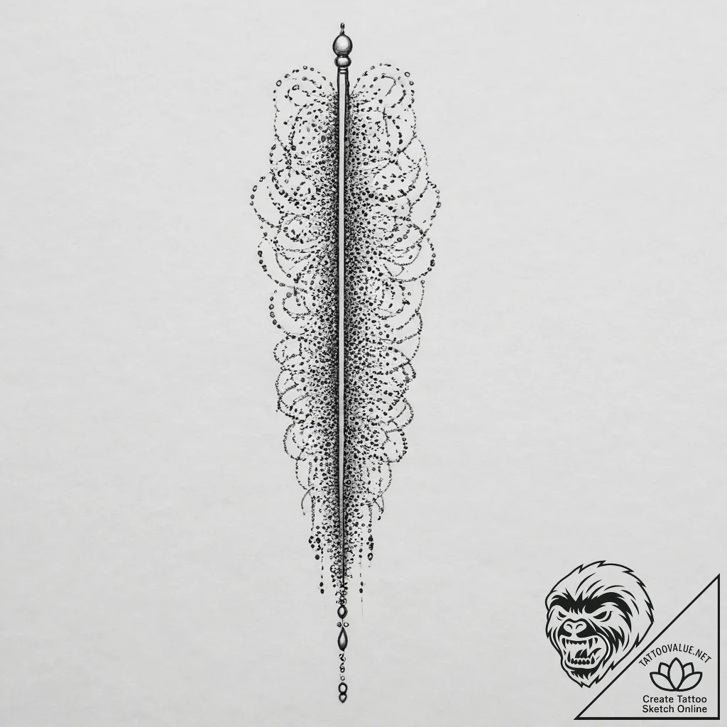 Tattoo sketch safety pin, ink illustration fo... - tattoo sketch (№1756045857_0, 24.08.2025 14:30) — tattoovalue.net