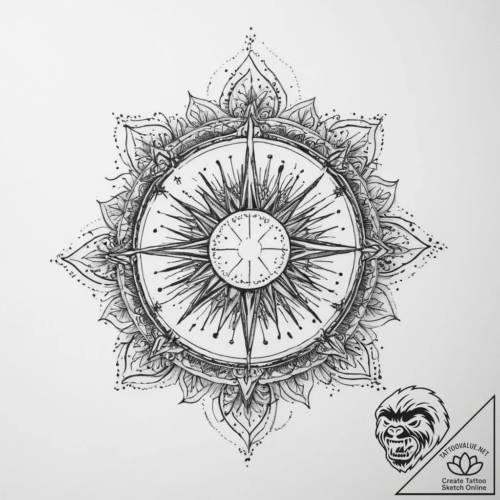Tattoo sketch holy cosmos - tattoo sketch (№1756046253_0, 24.08.2025 14:37) — tattoovalue.net