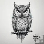 Tattoo sketch watercolor сова, concept art fo… – tattoo sketch (№1756047828_0, 24.08.2025 15:03) — tattoovalue.net