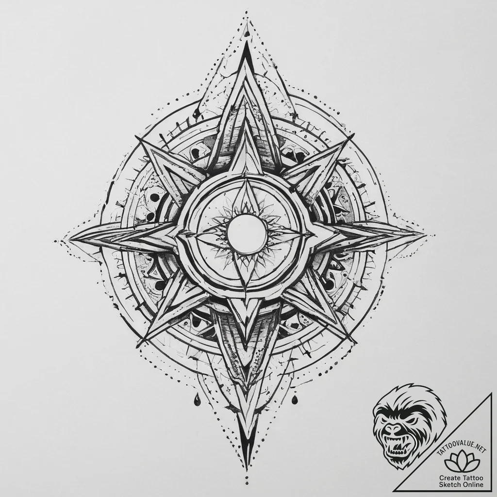 Tattoo sketch cosmic self, ink illustration f... - tattoo sketch (№1756048025_0, 24.08.2025 15:07) — tattoovalue.net