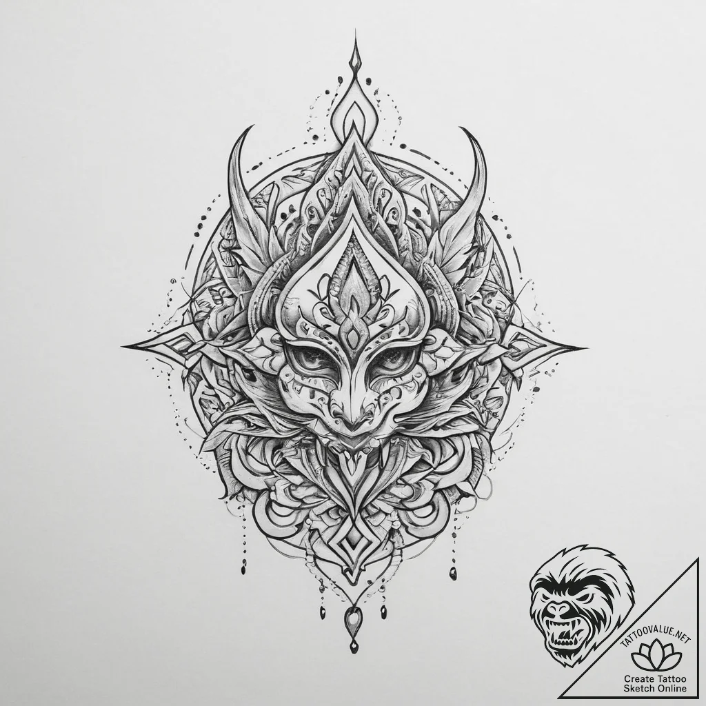 Tattoo sketch ember - tattoo sketch (№1756048418_0, 24.08.2025 15:13) — tattoovalue.net
