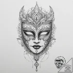 Tattoo sketch masquerade mask tattoo, tattoo… – tattoo sketch (№1756049808_0, 24.08.2025 15:36) — tattoovalue.net