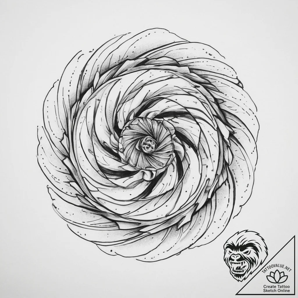 Tattoo sketch vortex - tattoo sketch (№1756051420_0, 24.08.2025 16:03) — tattoovalue.net
