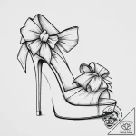 Tattoo sketch high heel with bow, tattoo sket… – tattoo sketch (№1756051616_0, 24.08.2025 16:06) — tattoovalue.net