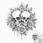 Tattoo sketch gray, concept art for tattoo, c… – tattoo sketch (№1756053208_0, 24.08.2025 16:33) — tattoovalue.net