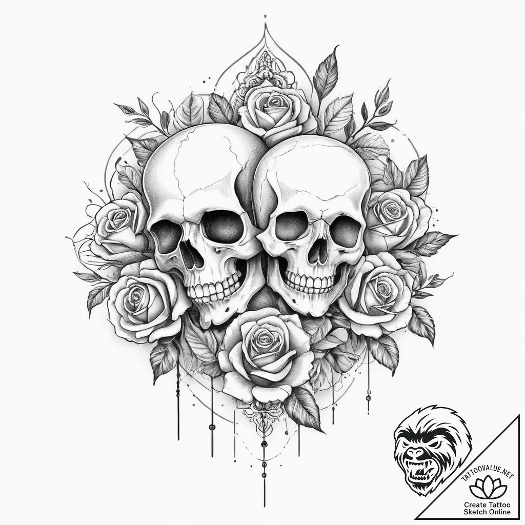 Tattoo sketch gray, concept art for tattoo, c... - tattoo sketch (№1756053208_0, 24.08.2025 16:33) — tattoovalue.net
