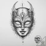Tattoo sketch masquerade mask tattoo, tattoo… – tattoo sketch (№1756053406_0, 24.08.2025 16:36) — tattoovalue.net
