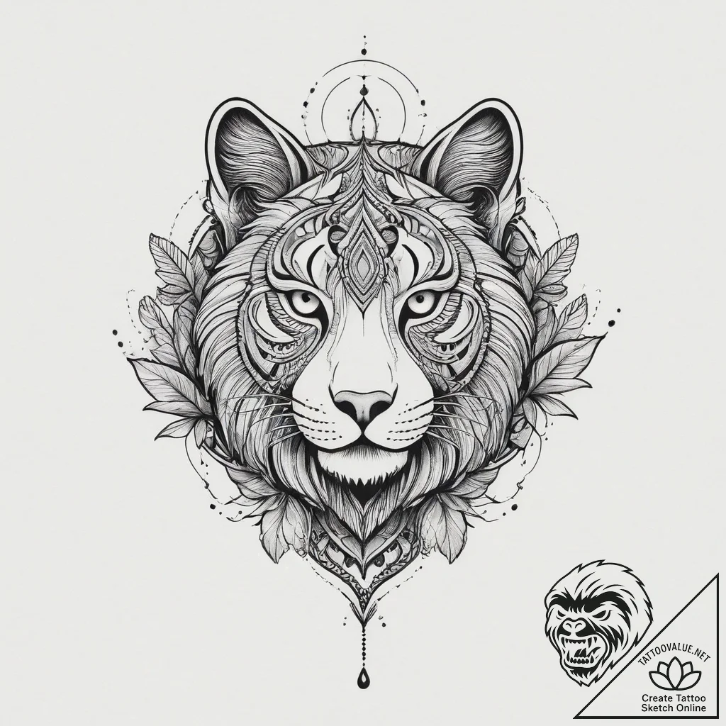 Tattoo sketch nature, ink illustration for ta... - tattoo sketch (№1756054393_0, 24.08.2025 16:53) — tattoovalue.net