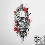 спорт, tattoo drawing outline, trash polka ta… – tattoo sketch (№1756054982_0, 24.08.2025 17:03) — tattoovalue.net