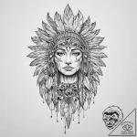 Tattoo sketch native american spirituality, a… – tattoo sketch (№1756055378_0, 24.08.2025 17:09) — tattoovalue.net