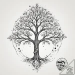 Tattoo sketch cosmic tree, tattoo drawing out… – tattoo sketch (№1756055773_0, 24.08.2025 17:16) — tattoovalue.net